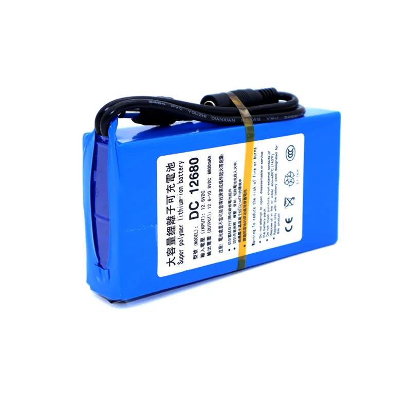 100% прочный DC 12V 6800 MAH высокой Ёмкость литий-ионный перезаряжаемый аккумулятор AC