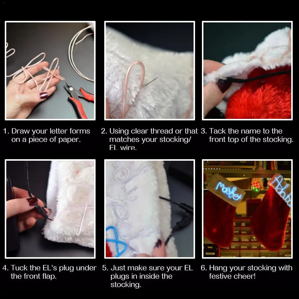 Портативный неоновый свет электролюминесцентный провод набор 3 м в батарейный