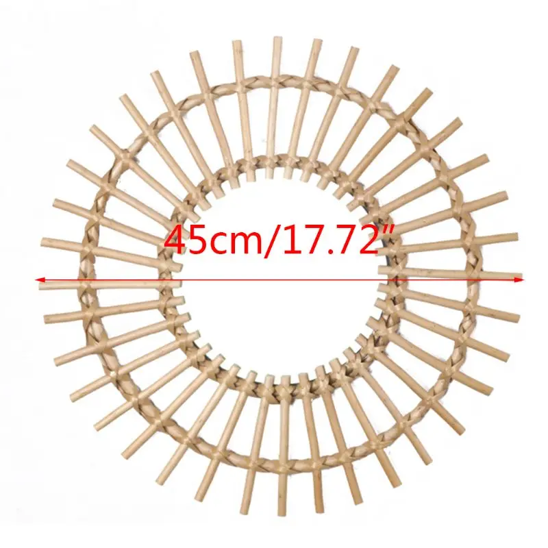Новинка 2021 инновационное художественное украшение из ротанга круглое зеркало