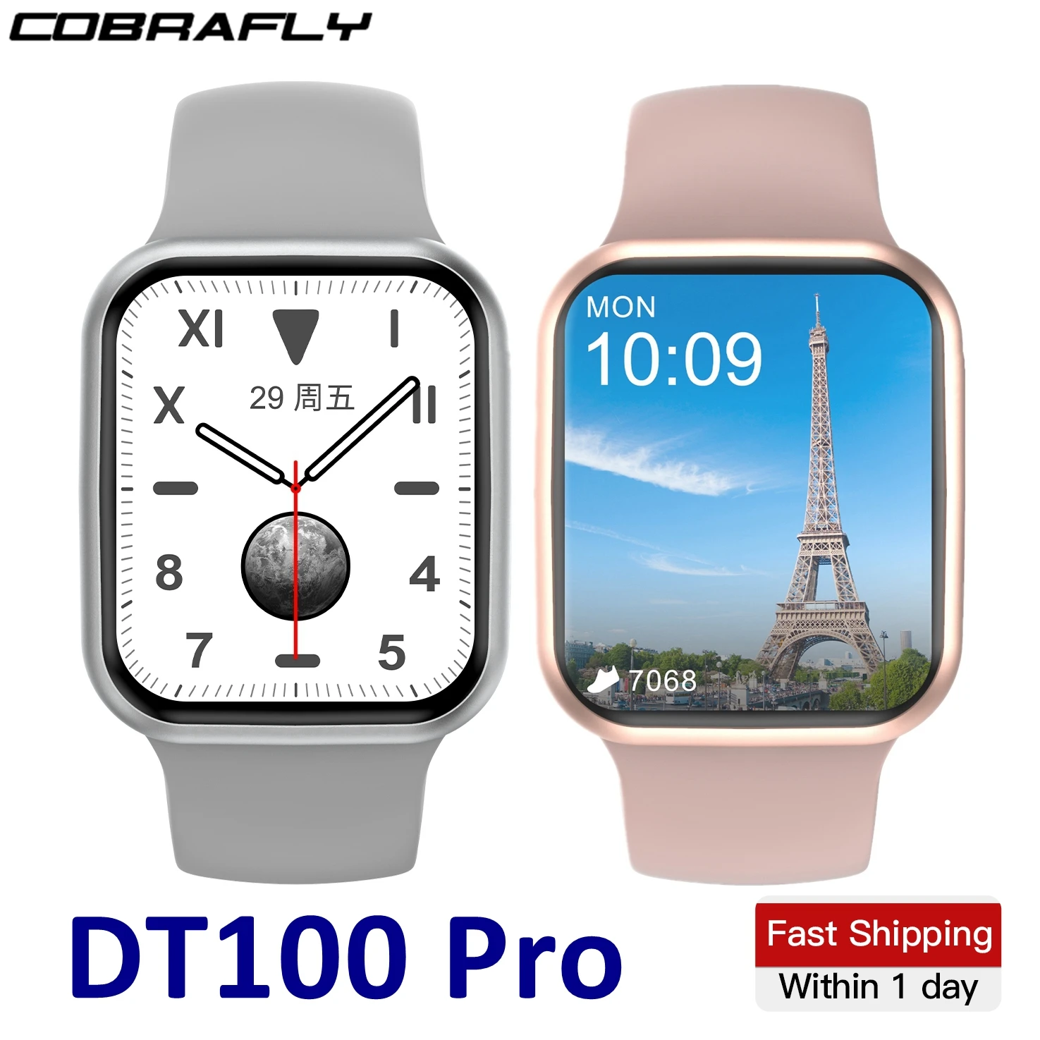 

Cobrafly 1.75 inch DT100 Pro Smartwatch IWO 13 Men Women BT Call Watch Smart Watches IP68 Waterproof Fitness Wireless Charging