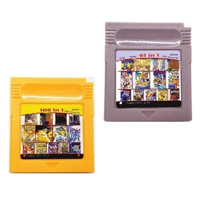 

61/108 in 1 Video Game Cartridge Compilation Console Card for Nintendo GBC English Langauge Edition