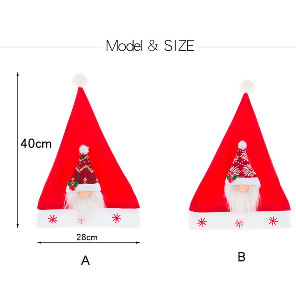 

2020 Merry Christmas Hat Red Christmas Hat Adult Child Cheer Santa Hat Unisex Xmas Holiday Comfort Breathable Hat New Year 2021
