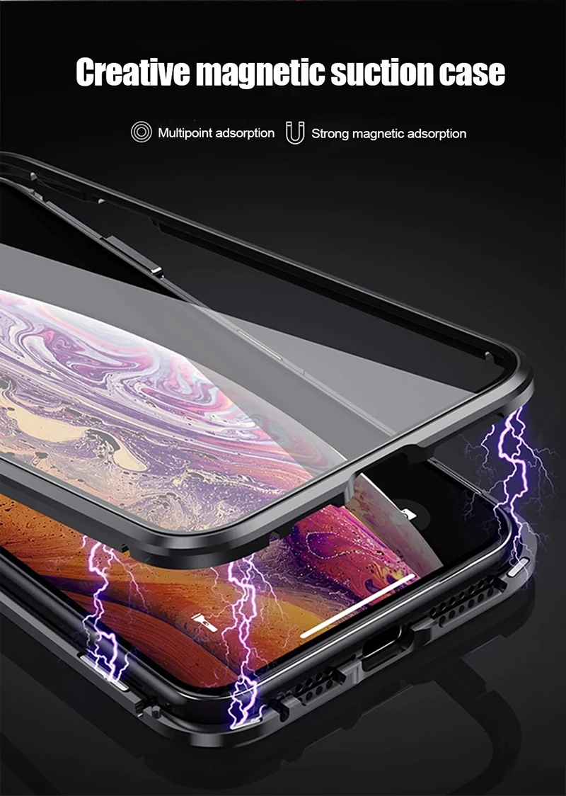 Магнитная Адсорбция металлический корпус для Xiaomi 9 Lite SE 9T Pro 8 6X A2 CC9 CC9e Note 7 Pro F1 Redmi K20 Pro двухсторонняя, для стекла крышка