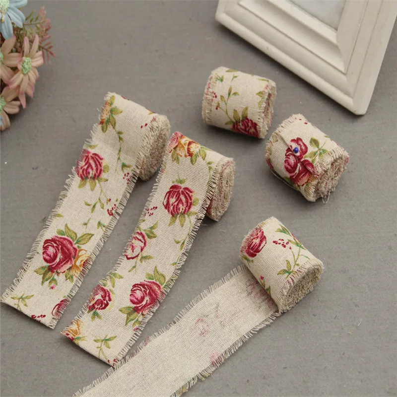 2 &quotx 6 ярдов бахрома деревенская лента букеты обертывание Декор свадебные