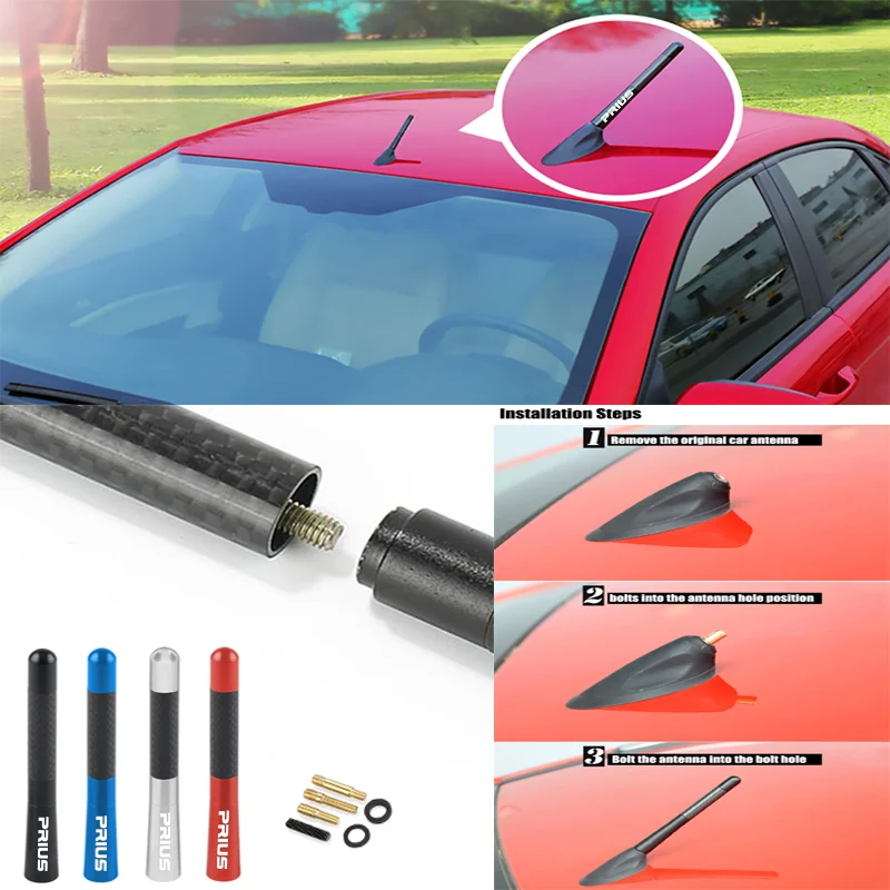 Автомобильная радиоантенна 12 см из углеродного волокна для Toyota prius | Автомобили и