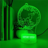 night light creative earth globe 3d holograma 7 color bedroom decoration led led usb table lamp friend birthday gift app control