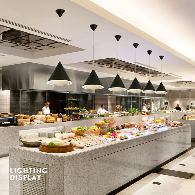 

Minimalism Cone Modern Led Pendant Lights For Dining Kitchen Room White/Black/Gold Color 85-265V Hanging Lamp Fixtures