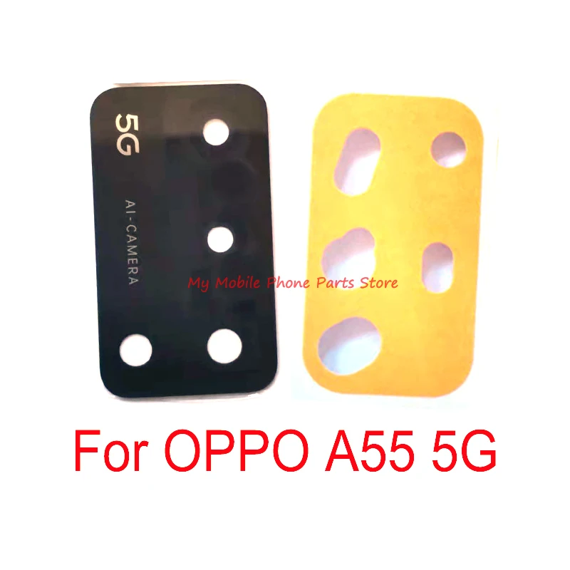 

Новый стеклянный объектив для задней камеры для OPPO A55 5G, стеклянный объектив для основной камеры с клеем, стикер, сменная лента, запасные час...