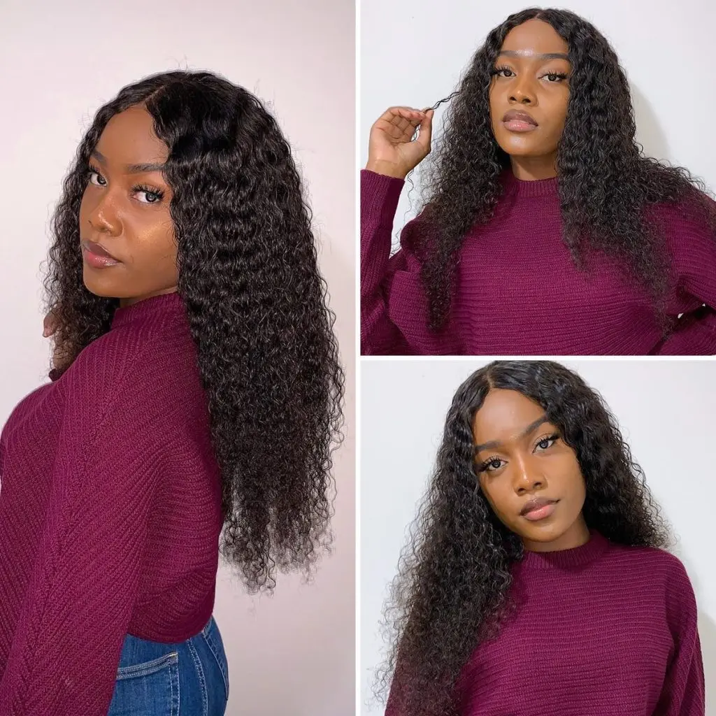 

Raw Indian Water Wave 28 30 inch Long Lace Front Human Hair Wigs Water Curly Lace Frontal Wigs For Black Women 4x4 Lace Closure
