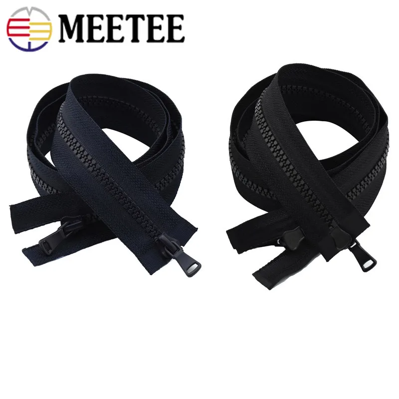 Meetee 3 шт. 80/90/100/120 см 5 # с открытым наконечником из смолы молния двойные слайдеры