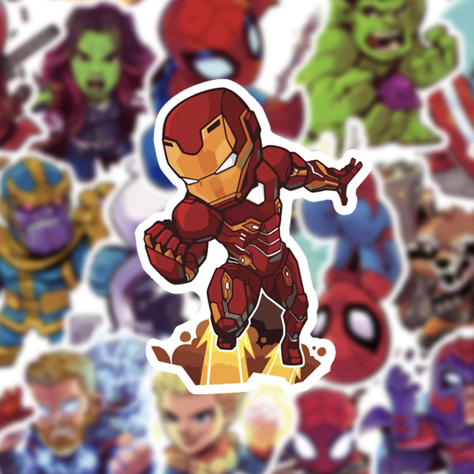 52x Cute Cartoon Sticker for Super hero JDM Graffiti DIY Stickers Laptop Car Luggage Phone Guitar Decals Kids Toys | Игрушки и хобби