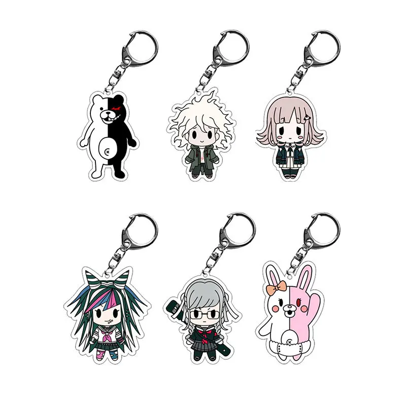 Anime Danganronpa V3 Keychain Acrylic Kokichi Car key Chain Pendant Keyring Accessories Holder Bag Jewelry For Fans Friends Gift