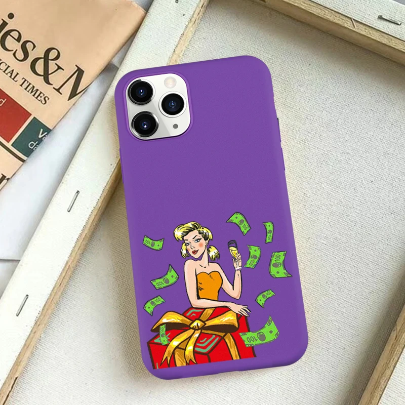 Силиконовый чехол JAMULAR Song MAKE MONEY для iPhone X XR XS 11 11Pro MAX 7 8 Plus 9 SE2020 женский мультяшный