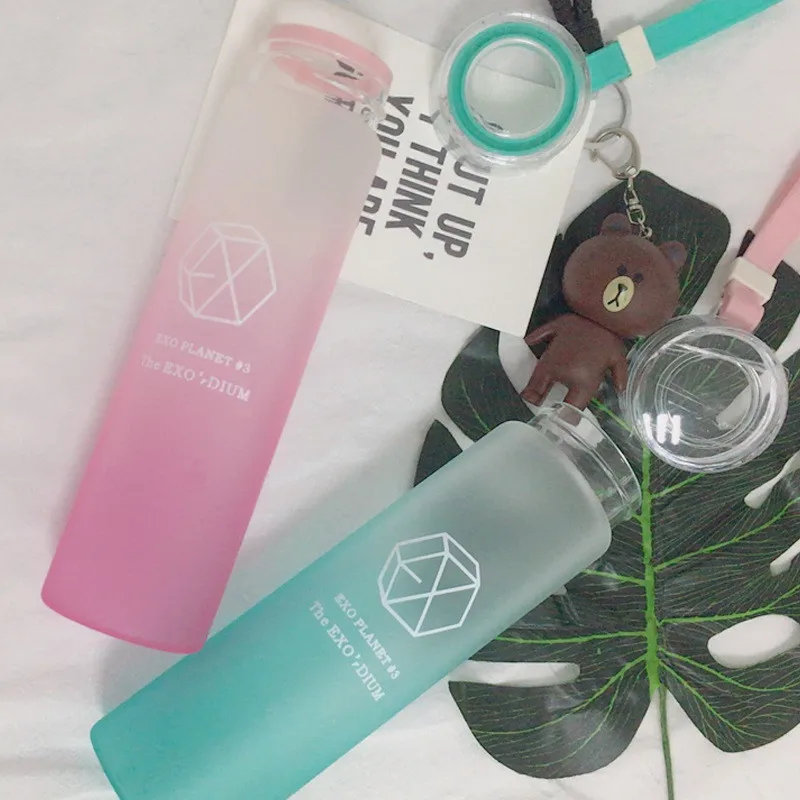 301 400 мл кружка из матового стекла EXO XIUMIN Sehun стеклянный выстрел градиентные цвета