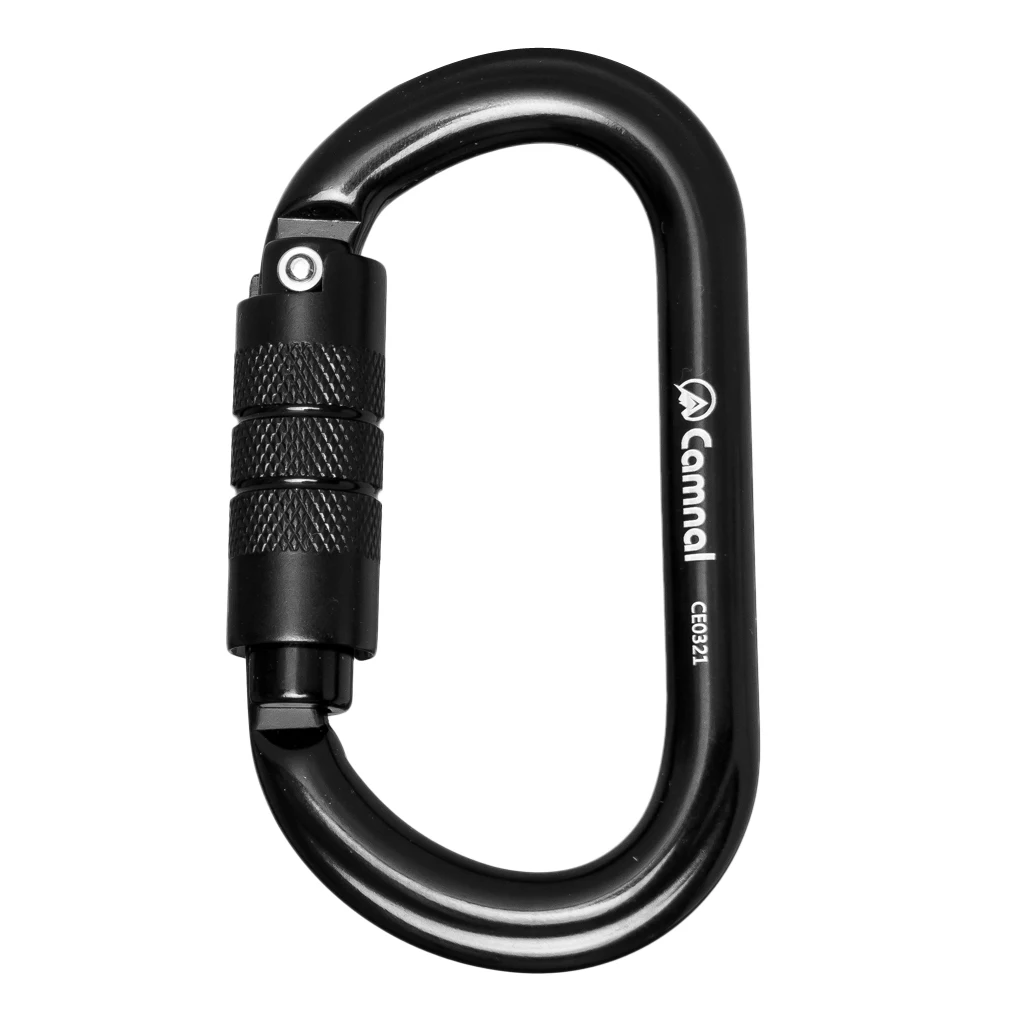 

Aluminum Rock Climbing Screwgate Locking Carabiner 25KN D Shape Clip Hook