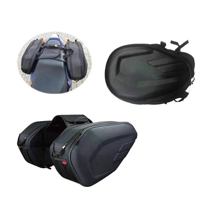 

Waterproof Motorcycle Saddle bags Moto Riding Helmet Bag Side Bag Tail Luggage Suitcase with Rain Cover
