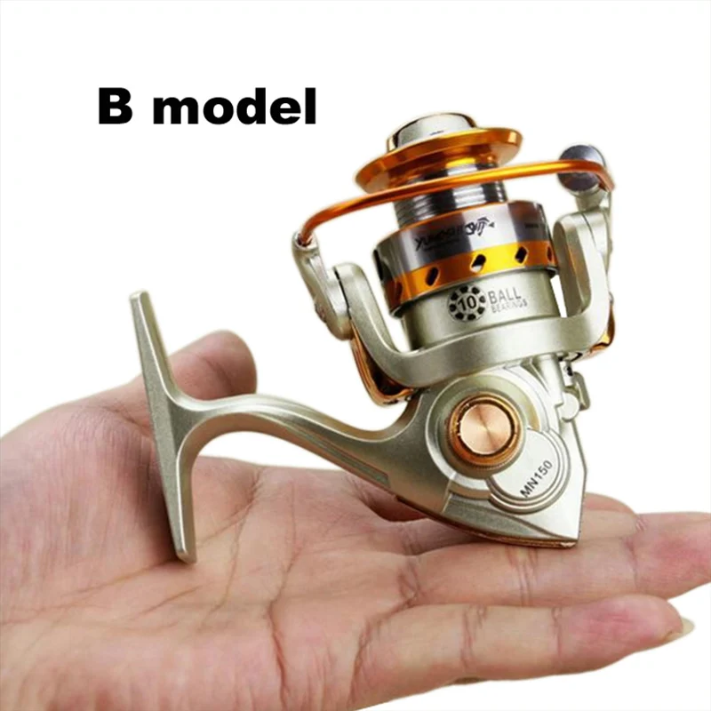 Катушка спиннинга MN150 с 10 подшипниками 5 5: 1 нейлоновая 66 материалов|mini spinning reel|mini