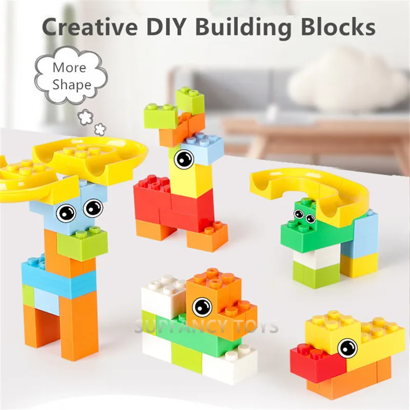 165Pcs Small Size Magical Marble Race Run Block Building Blocks Sets Funnel Slide DIY Construction Bricks Educational Kids Toys | Игрушки и