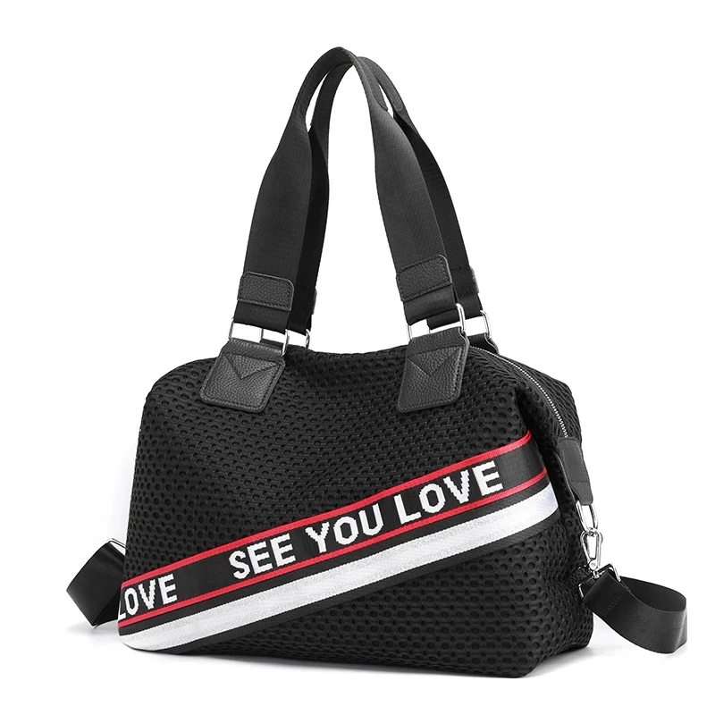 Beste Luxe Designer Messenger Bag 2021 Nieuwe Dames Travel Organizer Mode Alle-Wedstrijd Schoudertas Grote Capaciteit Mesh Draagtas