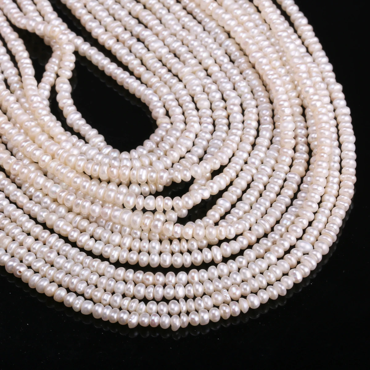 2.5-3mm-1-white Высококачественные бусины из натурального пресноводного культивированного жемчуга, круглые бусины для изготовления ювелирных изделий, ожерелье 13 дюймов, Размер 2,5-3 мм - Цвет: 2.5-3mm-1-white