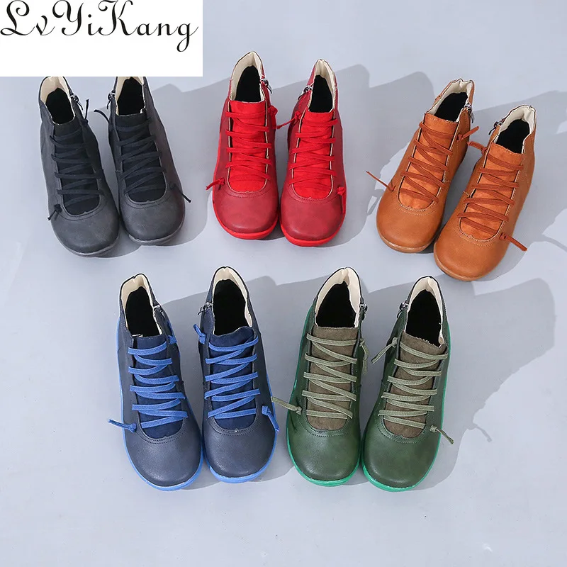 Женские ботинки ботильоны женское кожаная обувь на шнуровке Ботильоны женские