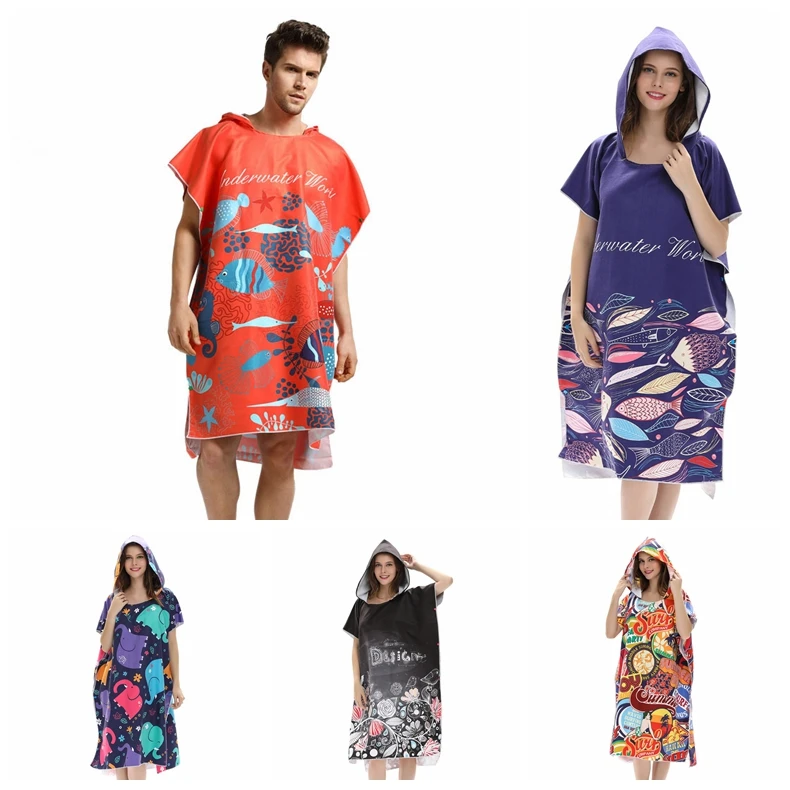 Пляжное полотенце для взрослых на открытом воздухе Быстросохнущий банный халат