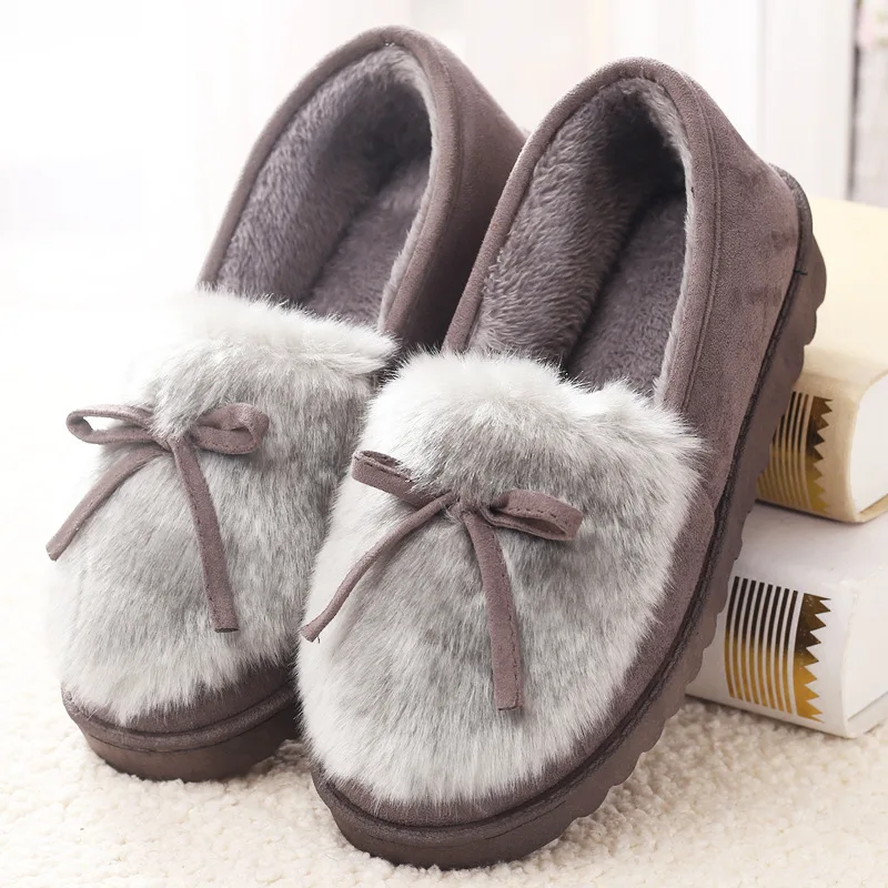 

Winter Home Shoes Woman Indoor Faux Fur Slippers Female Warm Fur Slides House Sandals Fuzzy Slippers Ladies Slip on Furry Loafer