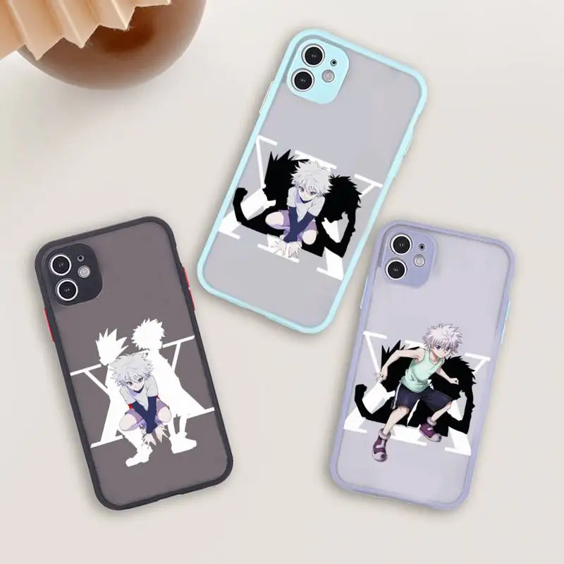 

Hunter x Hunter anime JAPAN Phone Case For iPhone 12 11 Mini Pro XR XS Max 7 8 Plus X Matte transparent blue Back Cover