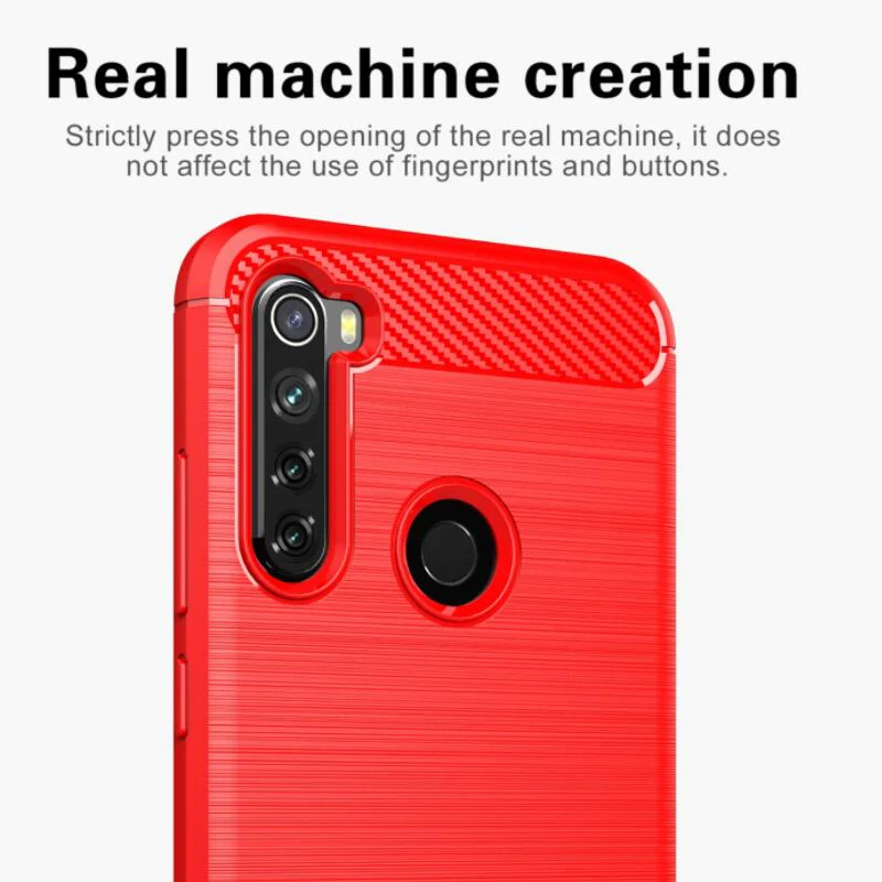 Чехол для Redmi Note 8T силиконовый чехол из углеродного волокна ТПУ с амортизацией и