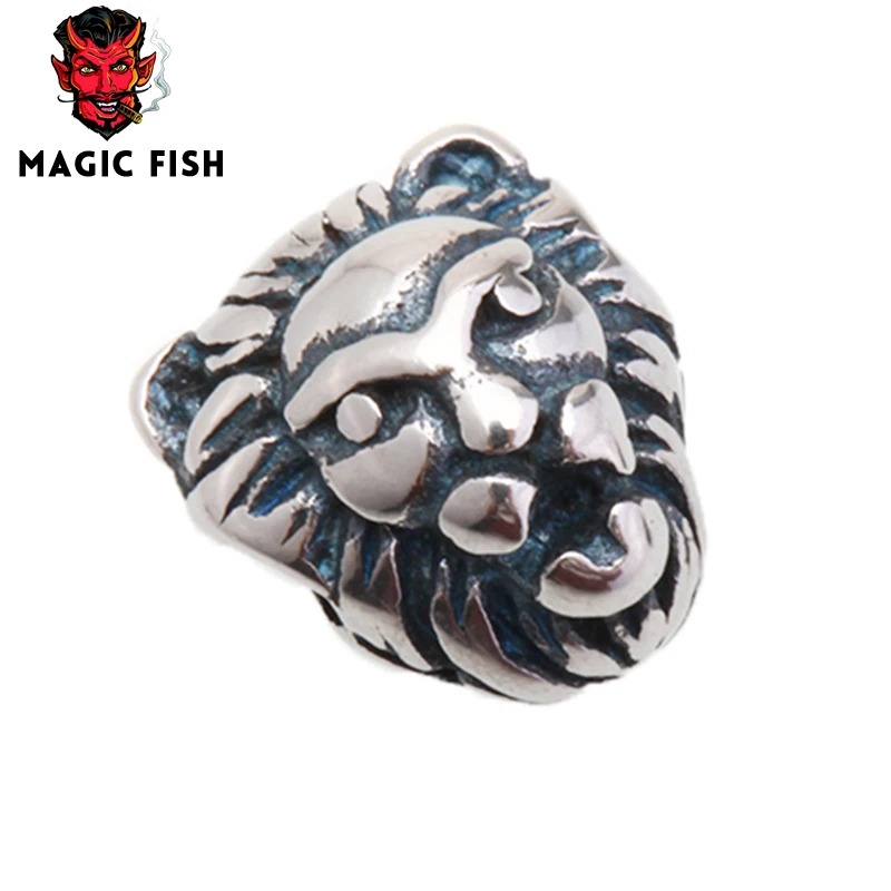 Бусины шармы бусины с львиными головками браслет ручной работы из нержавеющей