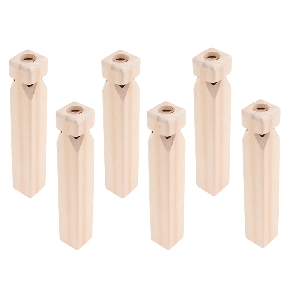 Набор из 6 штук традиционный ручной работы прочный поезд свисток дерево