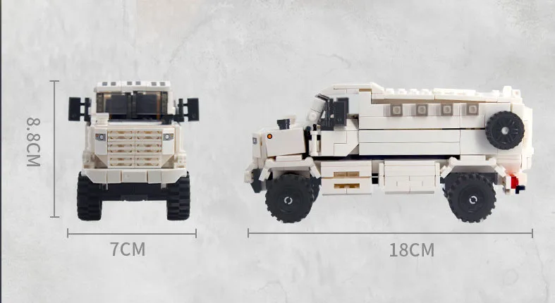 Moderner Militär-Ukraine-KPA3-Muldenkipper Batisbricks MOC Baustein-Modell Krankenwagen Bausteine Spielzeug für Geschenke – Detail 8