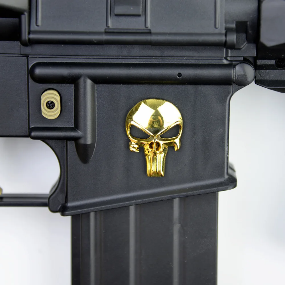 Металлическая 3d наклейка череп Дэдпул значок для AR15 AK47 M4 M16 страйкбольная