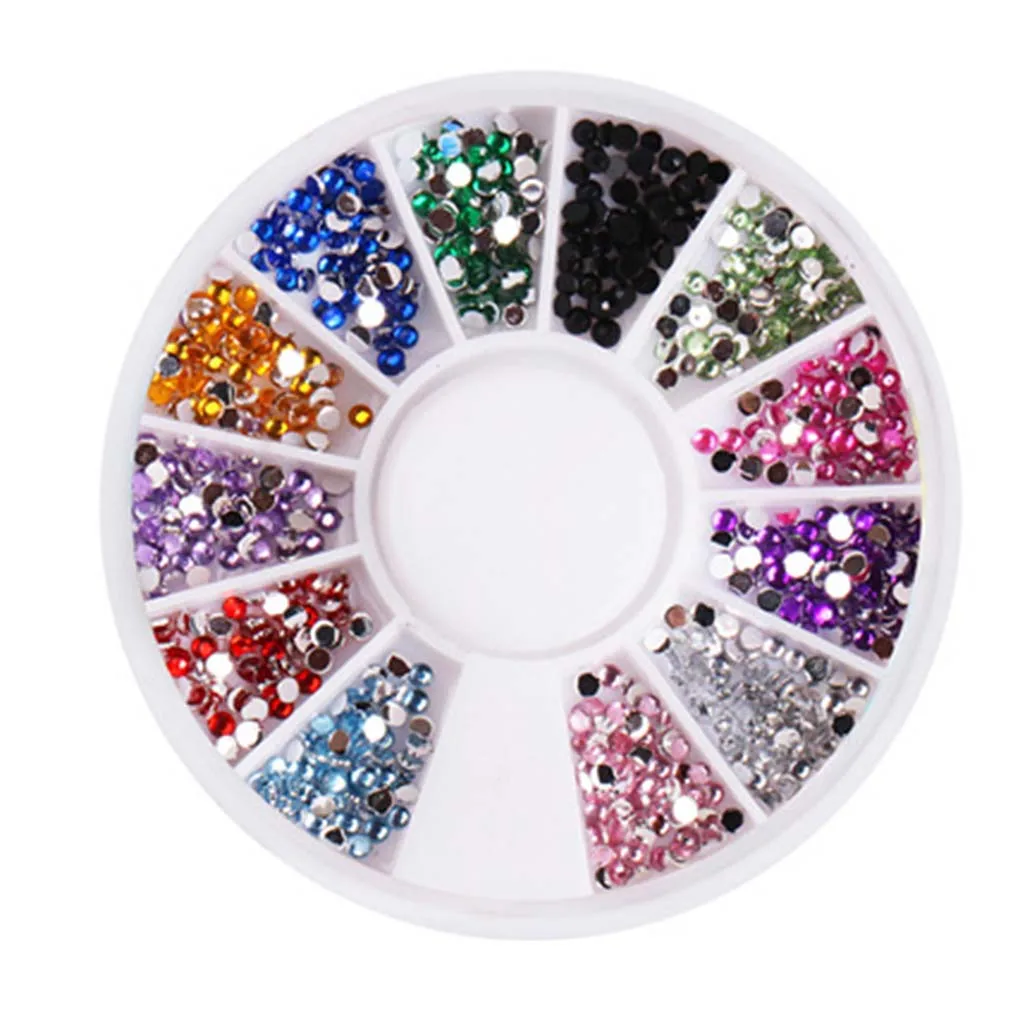 

Маникюрная Смола Стразы дизайн ногтей диск Украшение 12 цветов