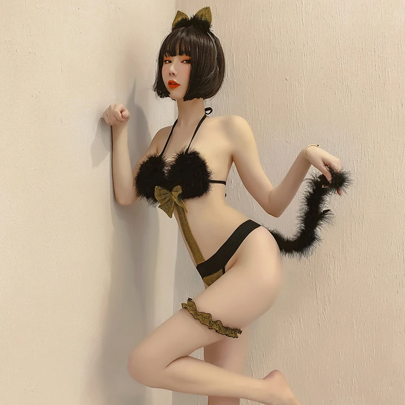 Новое поступление сексуальное нижнее белье Katze форма Плюшевый игровой комплекс