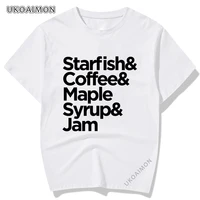 new arrival starfish coffee maple syrup jam slim fit fashionable t shirts men 3d printed tshirts cute unisex t shirt cotton