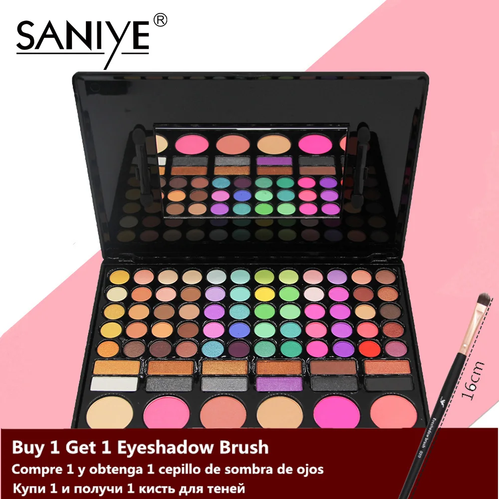 Палитра для макияжа SANIYE 78 цветов румяна бровей комбинированная косметика 78P01| |