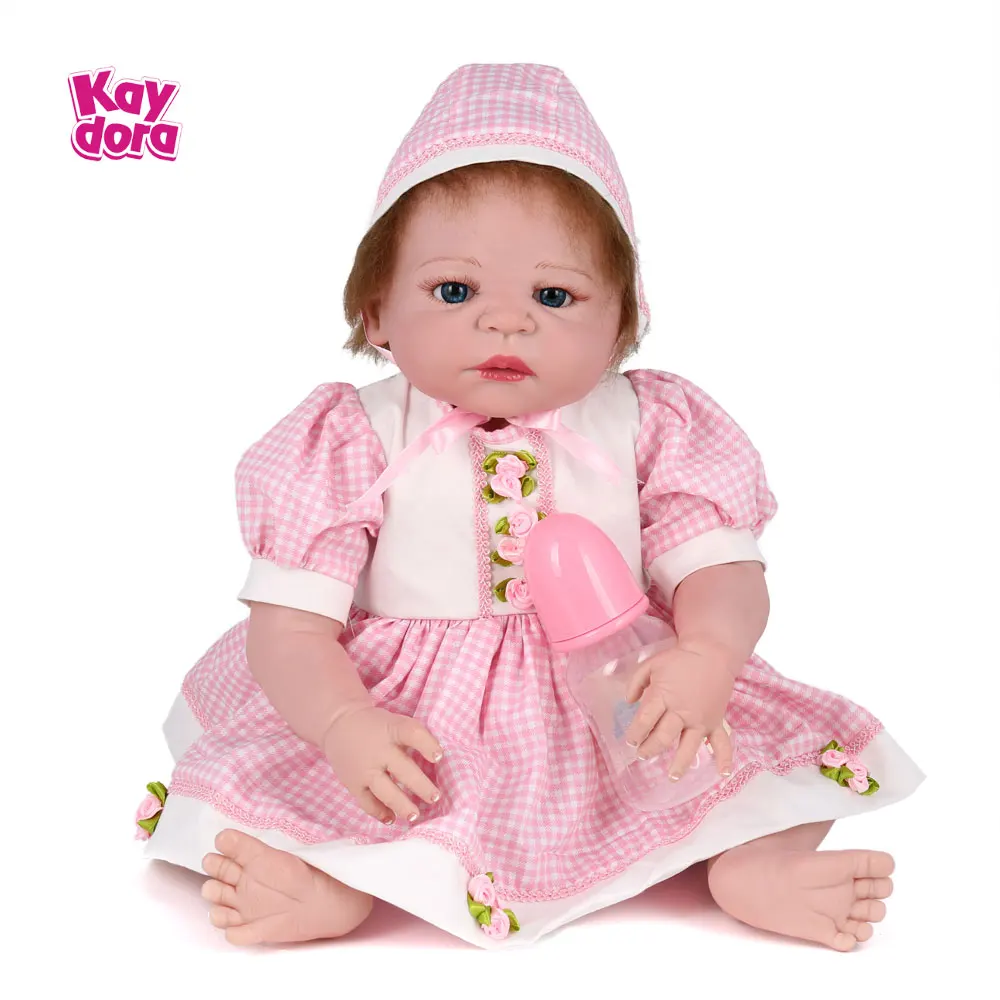22 дюйма 55 см полный силикон Возрожденные куклы реалистичные Bebe реалистичный