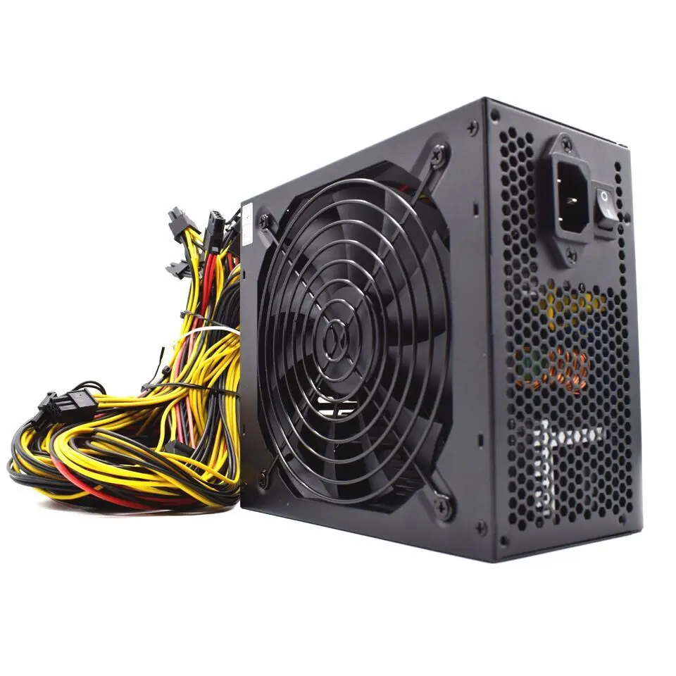 

Блок питания Asic для майнинга биткоинов мощностью 1800 Вт, блок питания эфириума ETH, машина для майнинга ATX, поддержка карт s 6 GPU, поддержка макс. ...