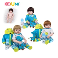 keiumi hot sale 49 cm full silicone reborn baby boy dolls realistic fake baby toys doll handmade diy gifts for kid birthday xmas