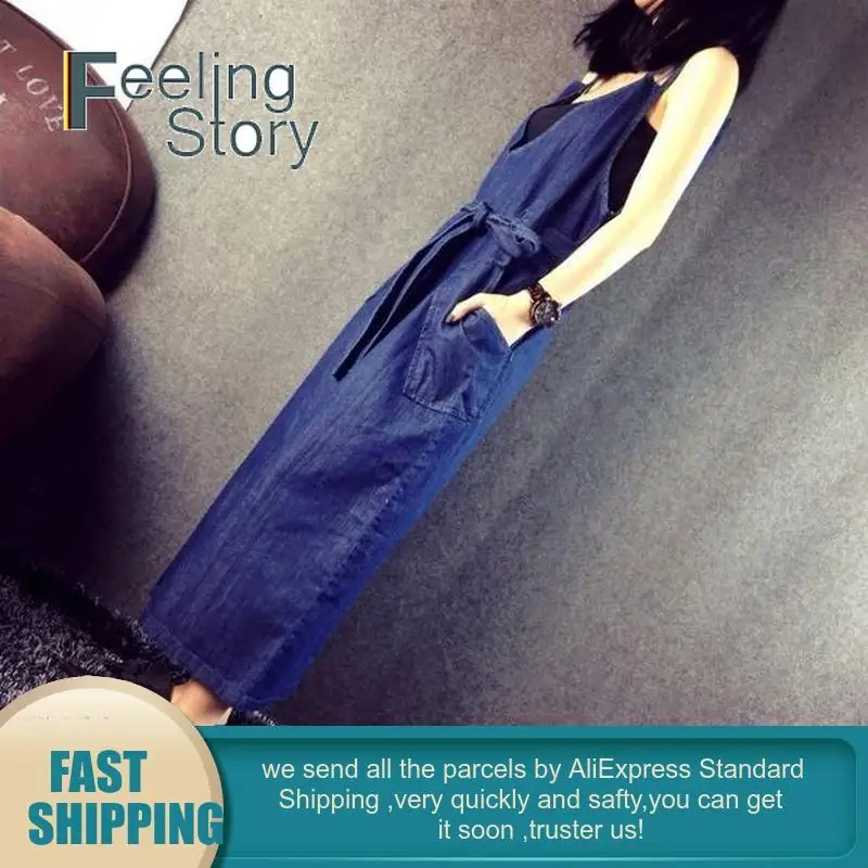 Летнее осеннее длинное платье 2020 размера плюс джинсовые платья с поясом и бантом