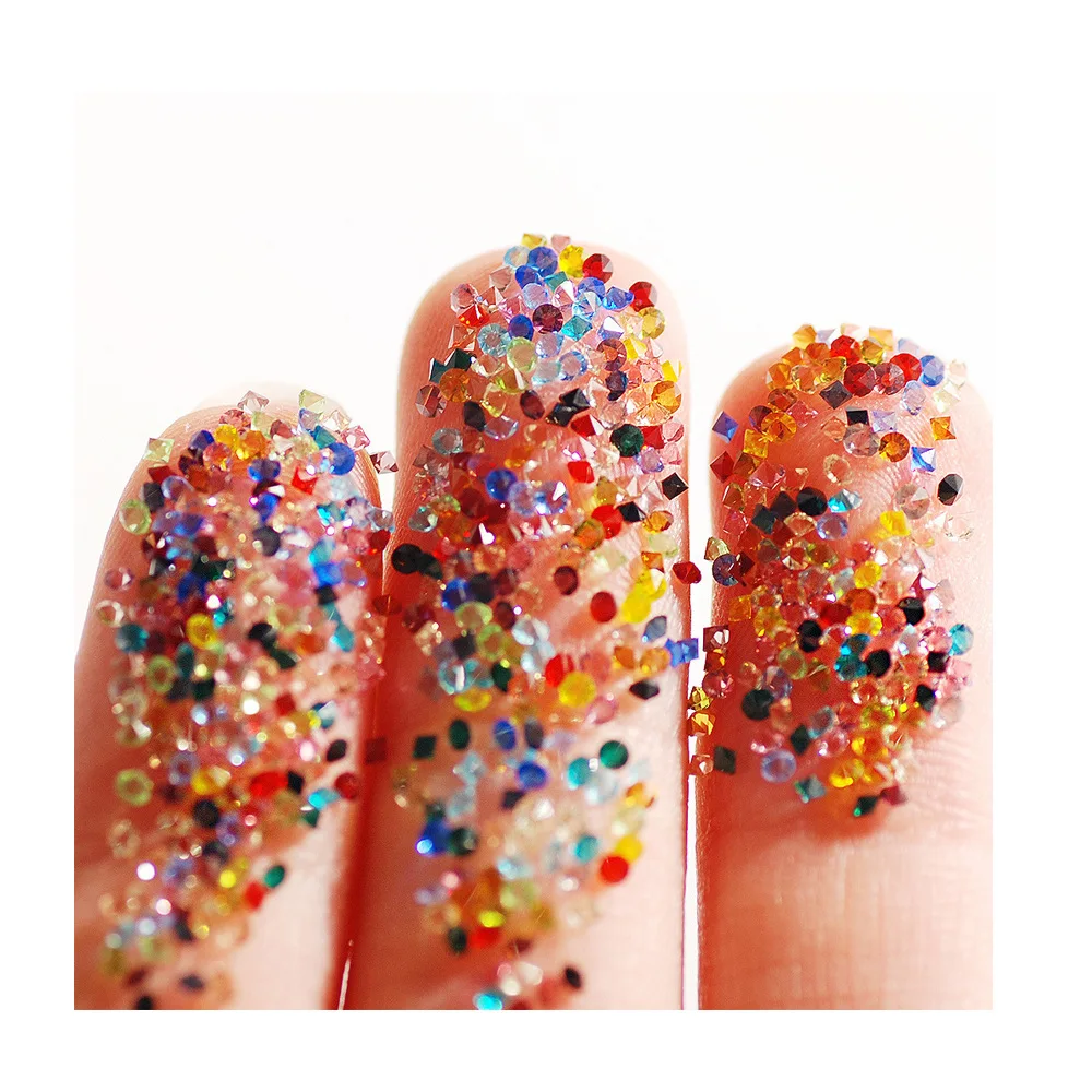 1440 шт./пакет SS3 крошечные клеевые бусины из хрустального стекла-на заостренном