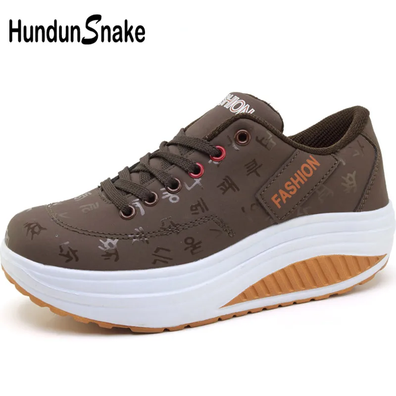 

Hundunsnake женские спортивные кроссовки на платформе женская кожаная женская обувь для бега коричневая Женская спортивная обувь качели корзин...