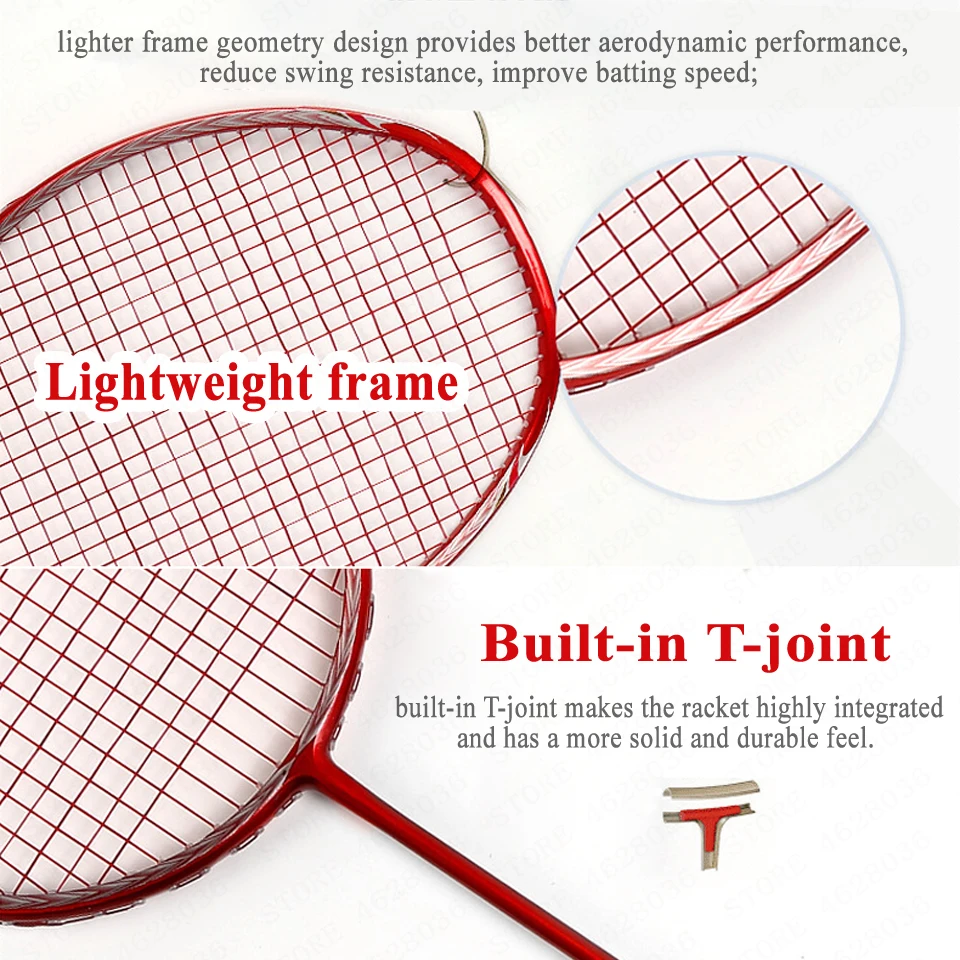 1 шт. профессиональный полностью углеродный светильник для ракетки бадминтона