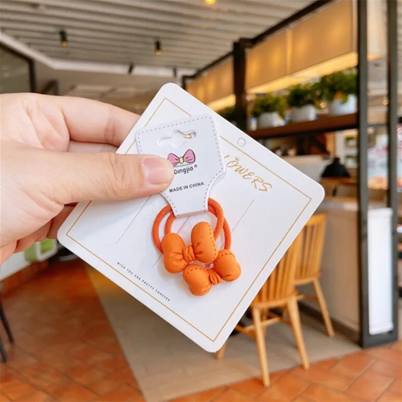 

6Pcs Bowknot Elastic Hair Bands Candy Color Girls Hair Rope Ponytail Holder Bow Hair Ties Children Hair Gum Scrunchie