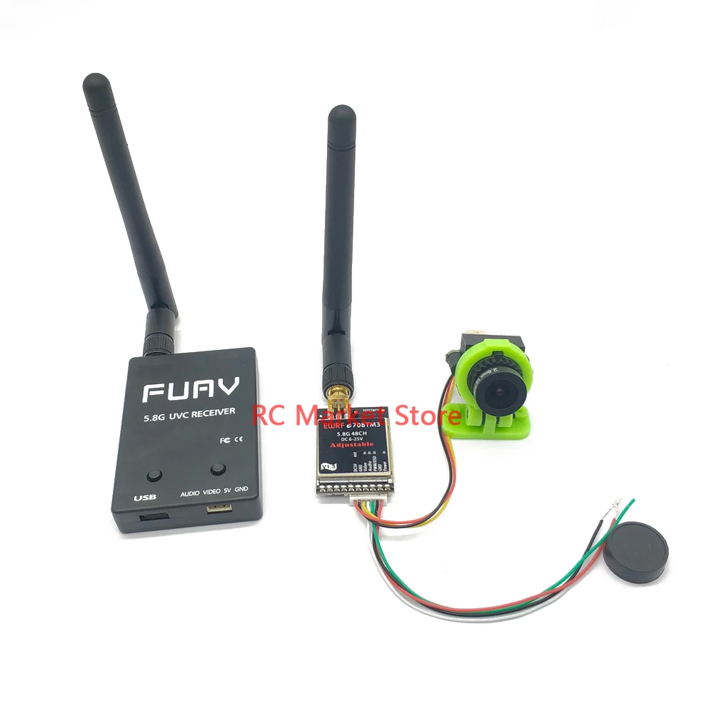 Готов к использованию 5,8G FPV приемник UVC видео нисходящий OTG VR Android телефон+ ewrf 25 МВт/200 мВт/600 мВт Передатчик+ CMOS 1000TVL камера