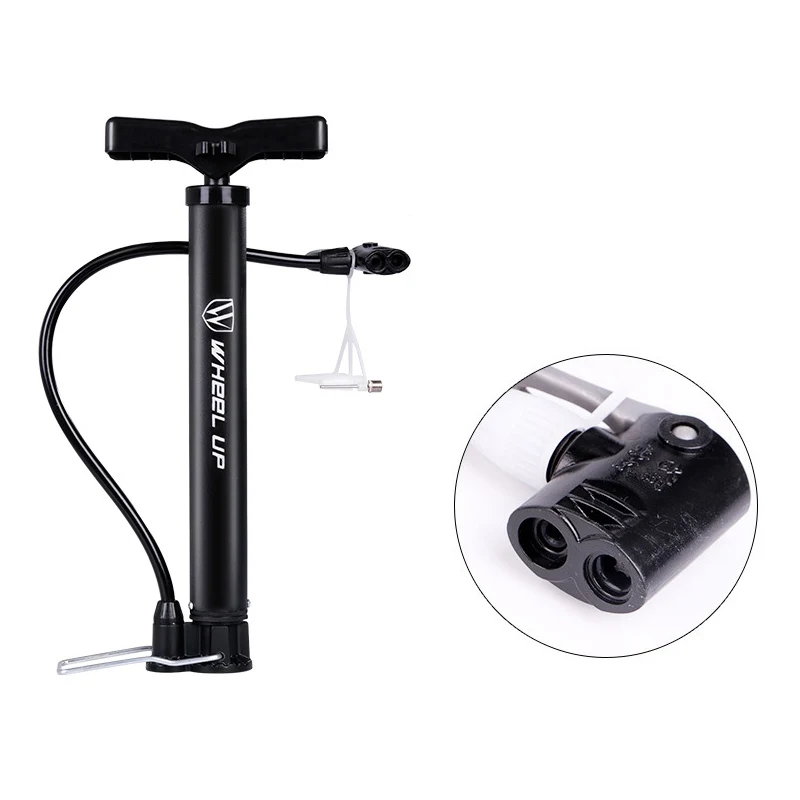 

Bicycle Pump Inflator 100PSI Gauge Portable Lightweight Hand Air Inflator External Hose Fits Presta Schrader Tire Pump
