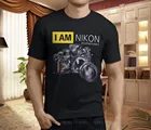 Новая Профессиональная фотография Nikon Мужская черная футболка размер Женская футболка брендовая одежда топы