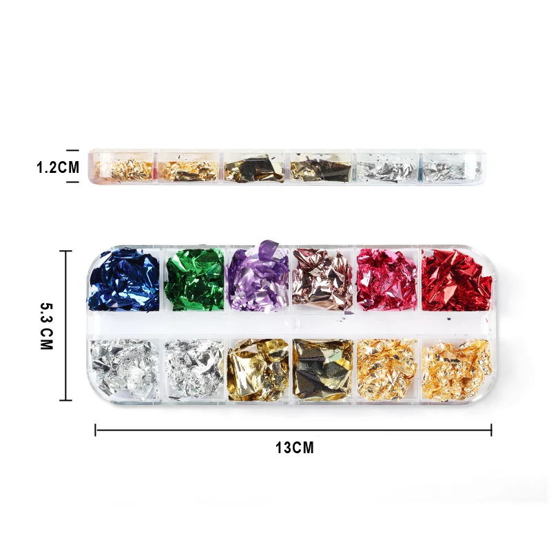 Лак для ногтей Фольга Стикеры сусальное золото с символом Алюминий блестящие