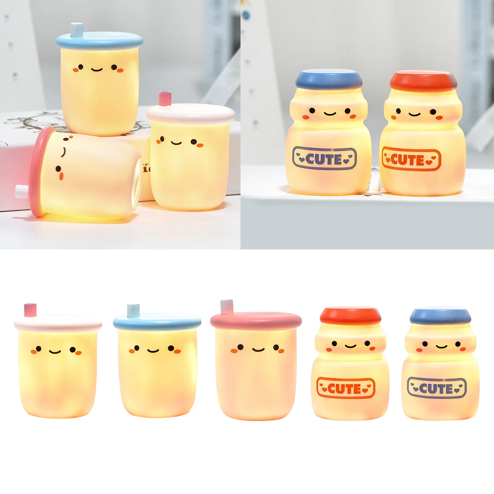 

Yakult Bottle Night Light Epoxy Process for Children Girl Adults Bedroom